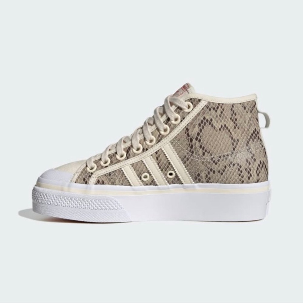 NWT Adidas Originals Nizza Platform Mid Snake Print Sneakers HQ1981 Women’s 9.5
